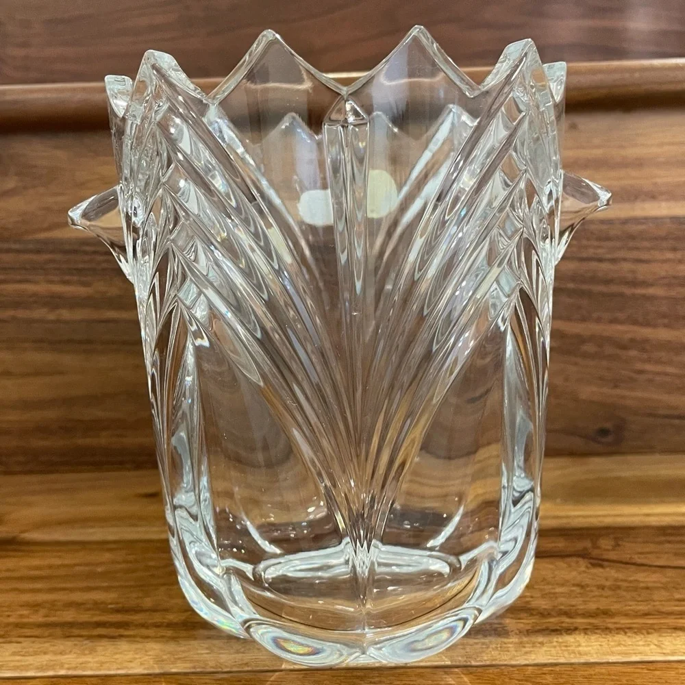 Vintage Bohemia Ballerina Crystal Ice Bucket Prima Collection Czech Republic.